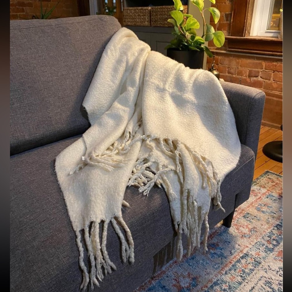 Ivory Pottery Barn blanket